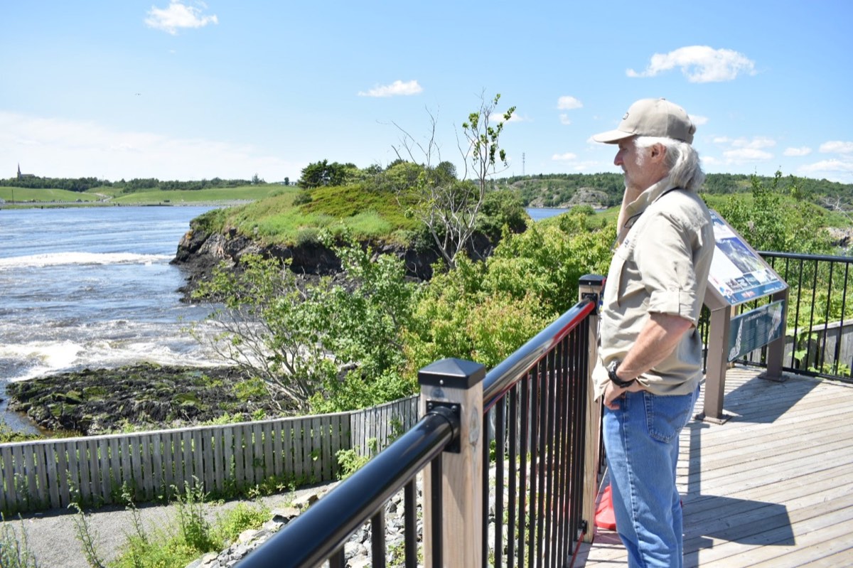 Michael Schaertl scouting a waterfront filming location